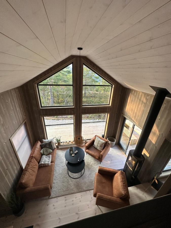 Modern Northern Lights Cabin Drangedal Экстерьер фото